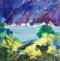 „Colibita2“ / Öl auf Leinwand / 30x30cm / 2023